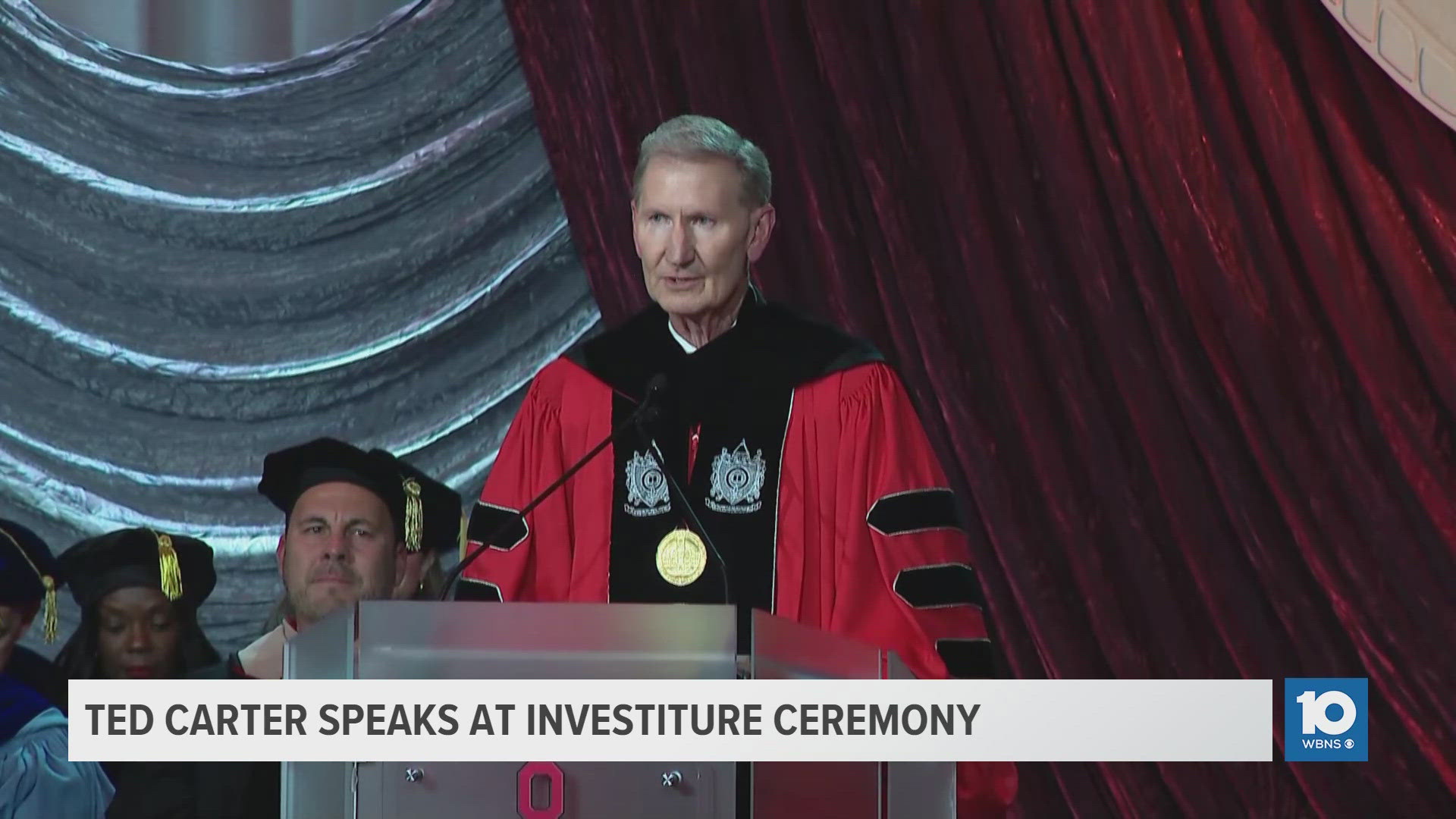 The Ohio State University President Walter "Ted" Carter Jr. spoke Friday afternoon at his investiture ceremony where he was officially sworn into his position.