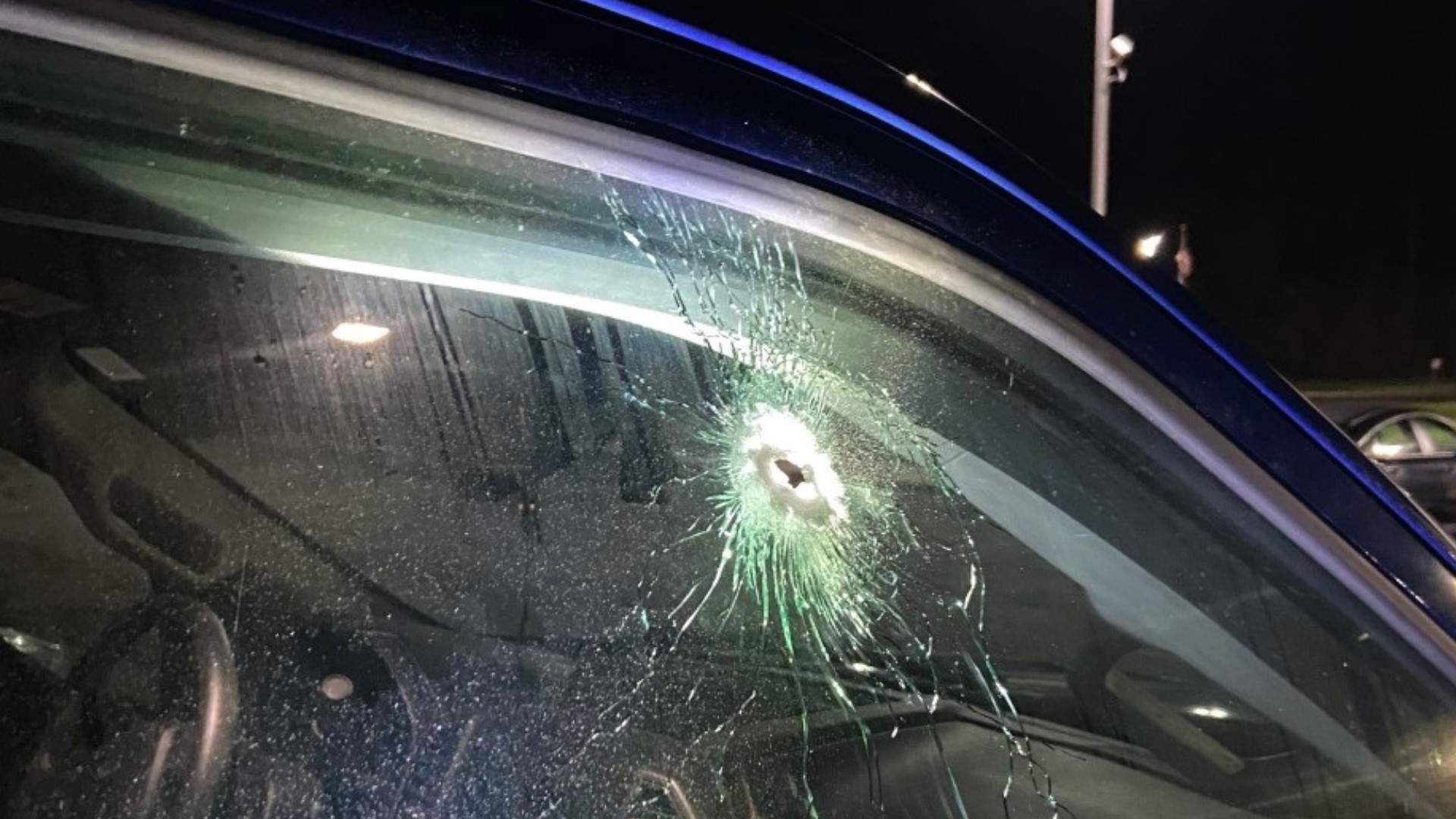 During a search, deputies found that the north side of the Sheriff’s Office building, two personal vehicles and one cruiser had all been struck by gunfire.