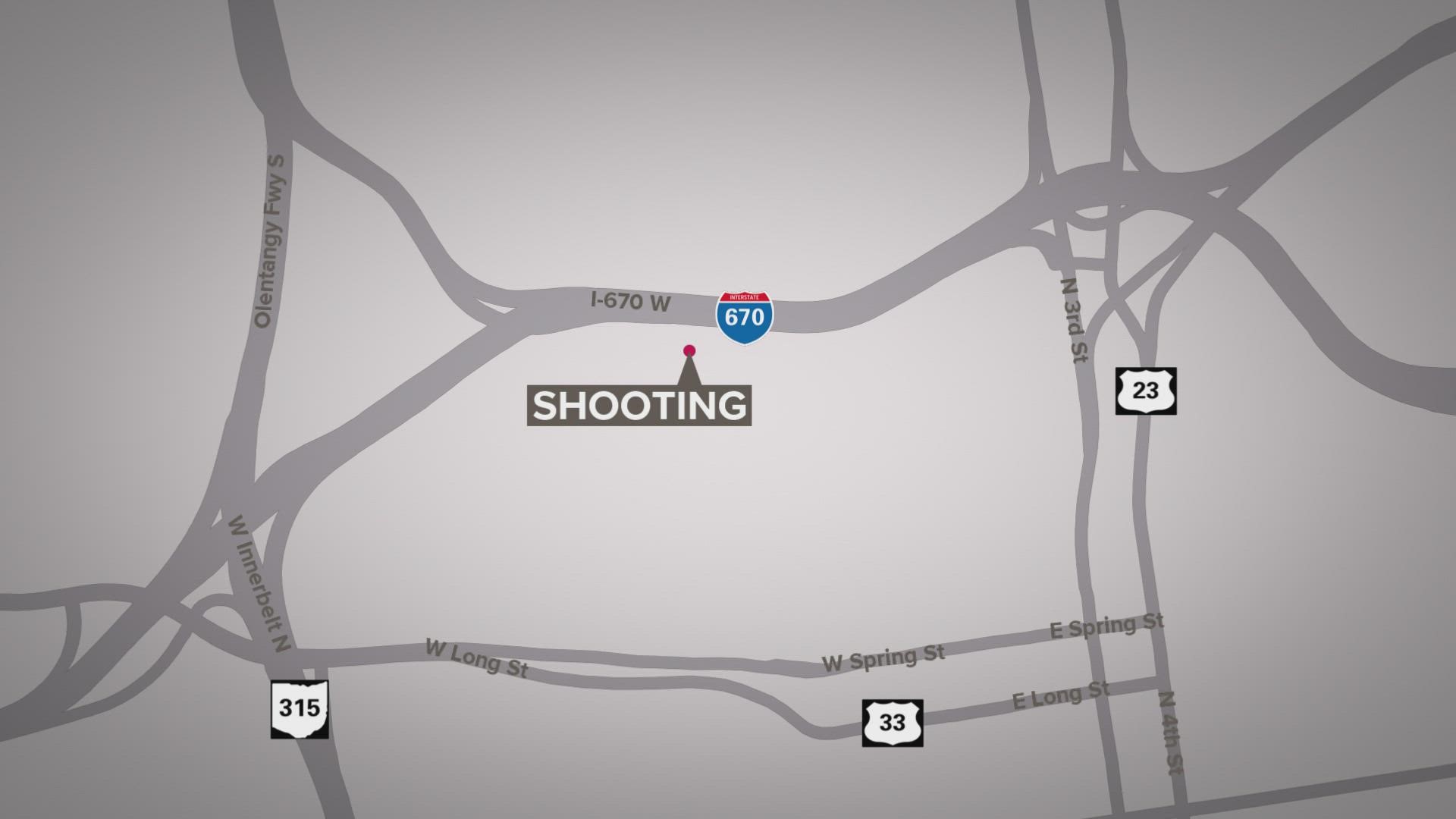 Police said the shots were fired around 11:55 p.m. Saturday in the area of Spruce Street and Armstrong Street.