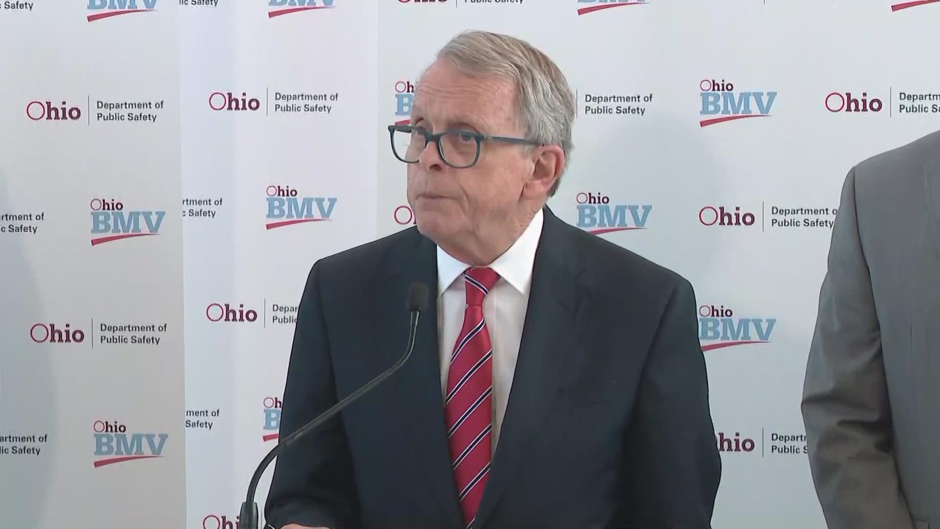 Gov. Mike DeWine and Lt. Gov. Jon Husted announced new online services for the Ohio BMV.
