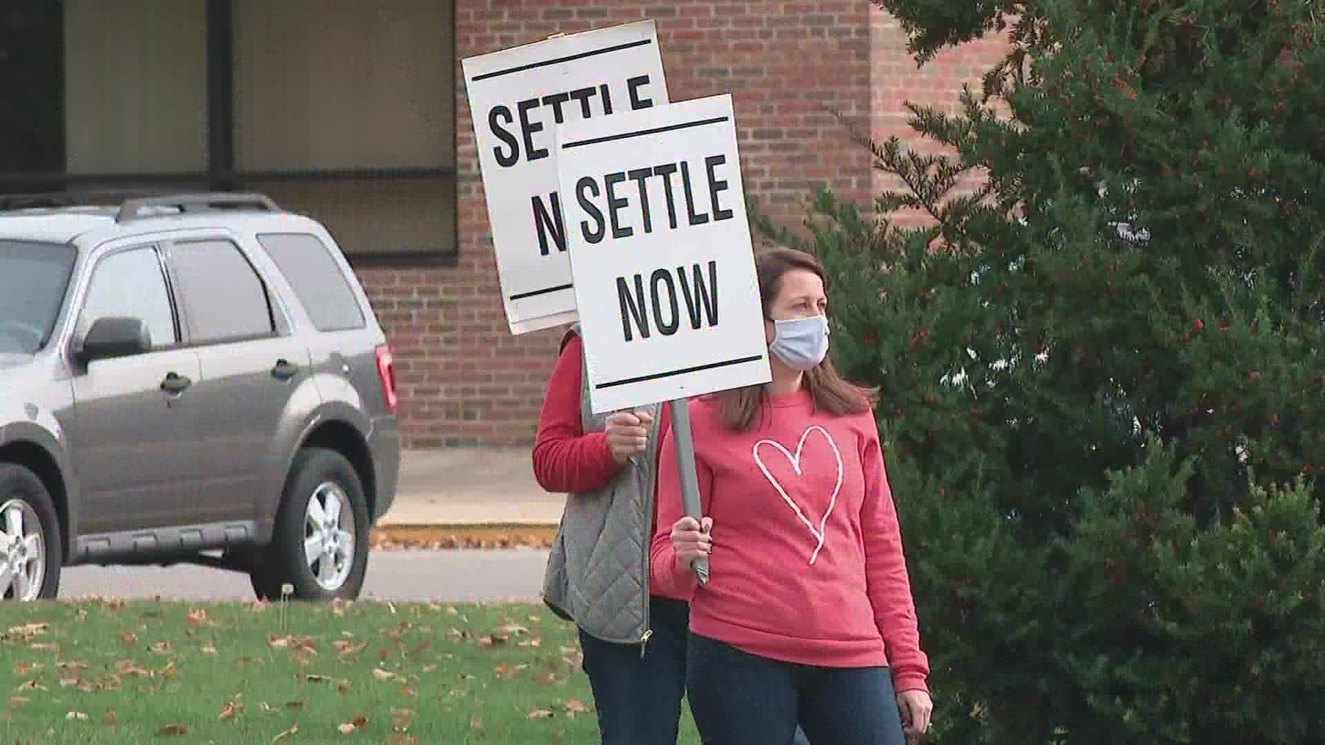Teachers are still on the picket line and students joined them Wednesday to share their concerns.