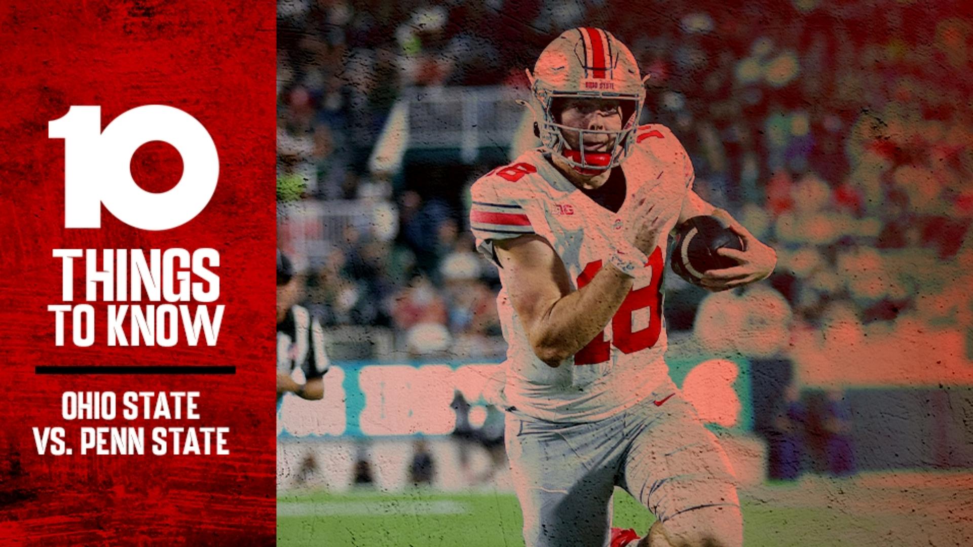 Ohio State vs. Penn State kicks off at noon on Saturday.