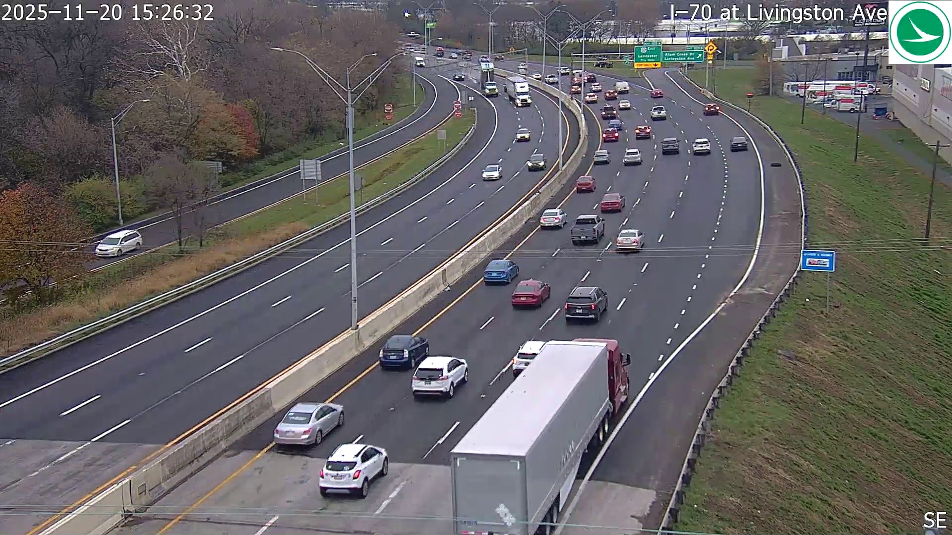 ODOT video shows dump truck hitting 2 signs on I-70 West in