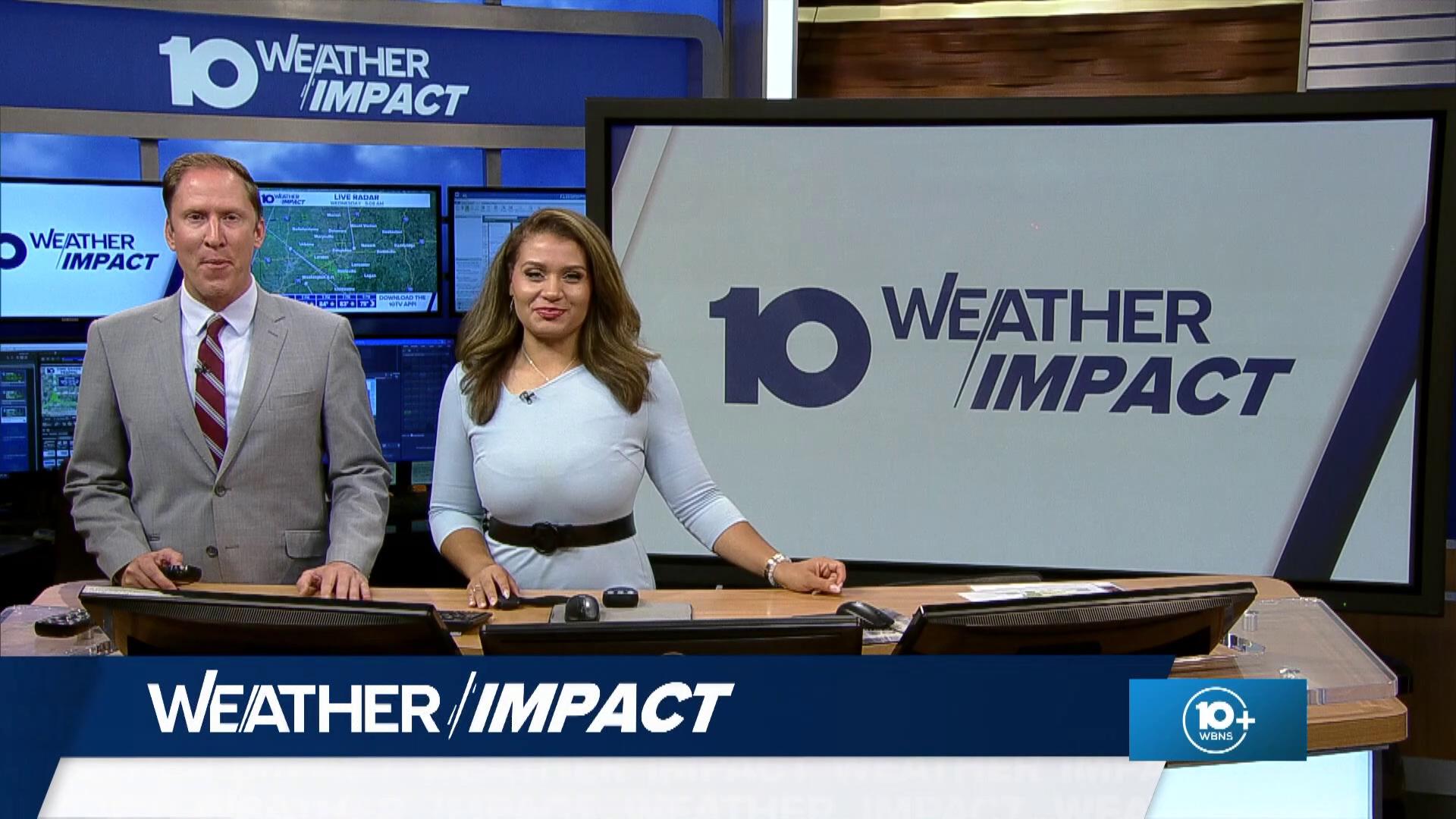 Meteorologist Aaron White and traffic anchor Breana Albizu talk about the next few days of hot weather in central Ohio.