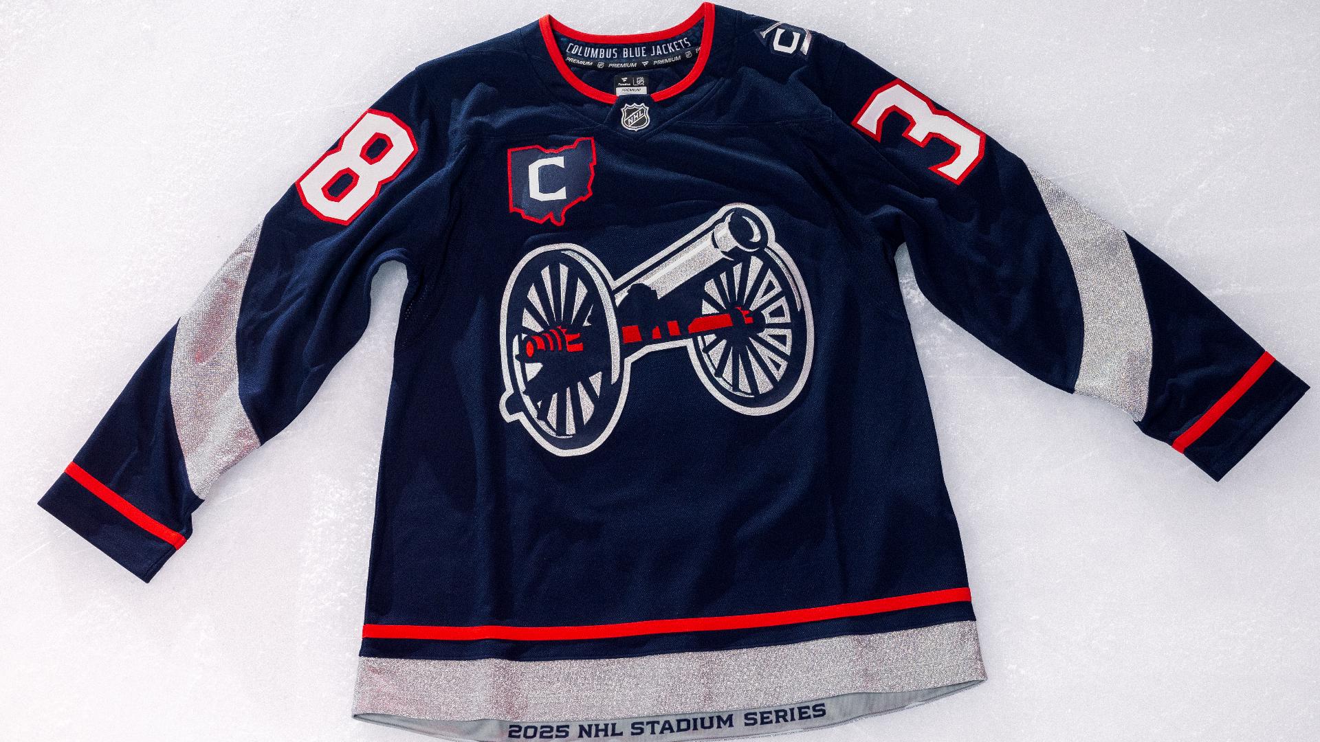 Columbus Blue Jackets unveil jackets for 2025 Stadium Series game in March