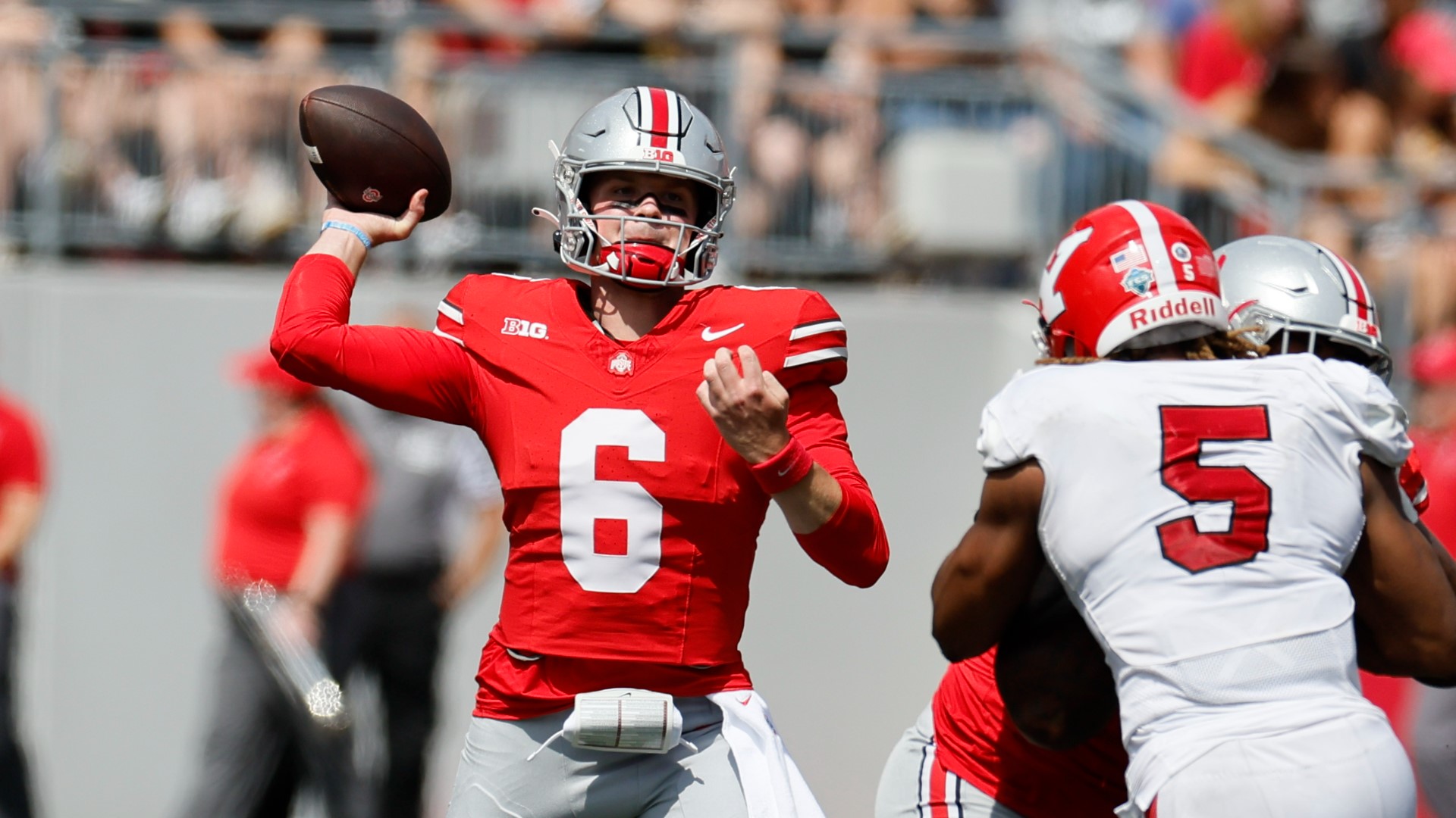 Ohio State head coach Ryan Day named third-year quarterback Kyle McCord the starter moving forward.