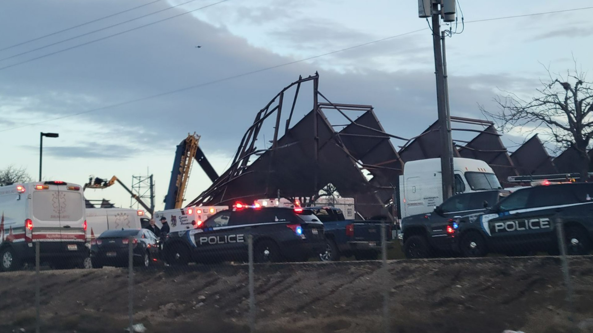 Officials say 3 people have been killed and 9 were injured in a collapse of a hangar under construction on the grounds of the airport in Boise, Idaho.