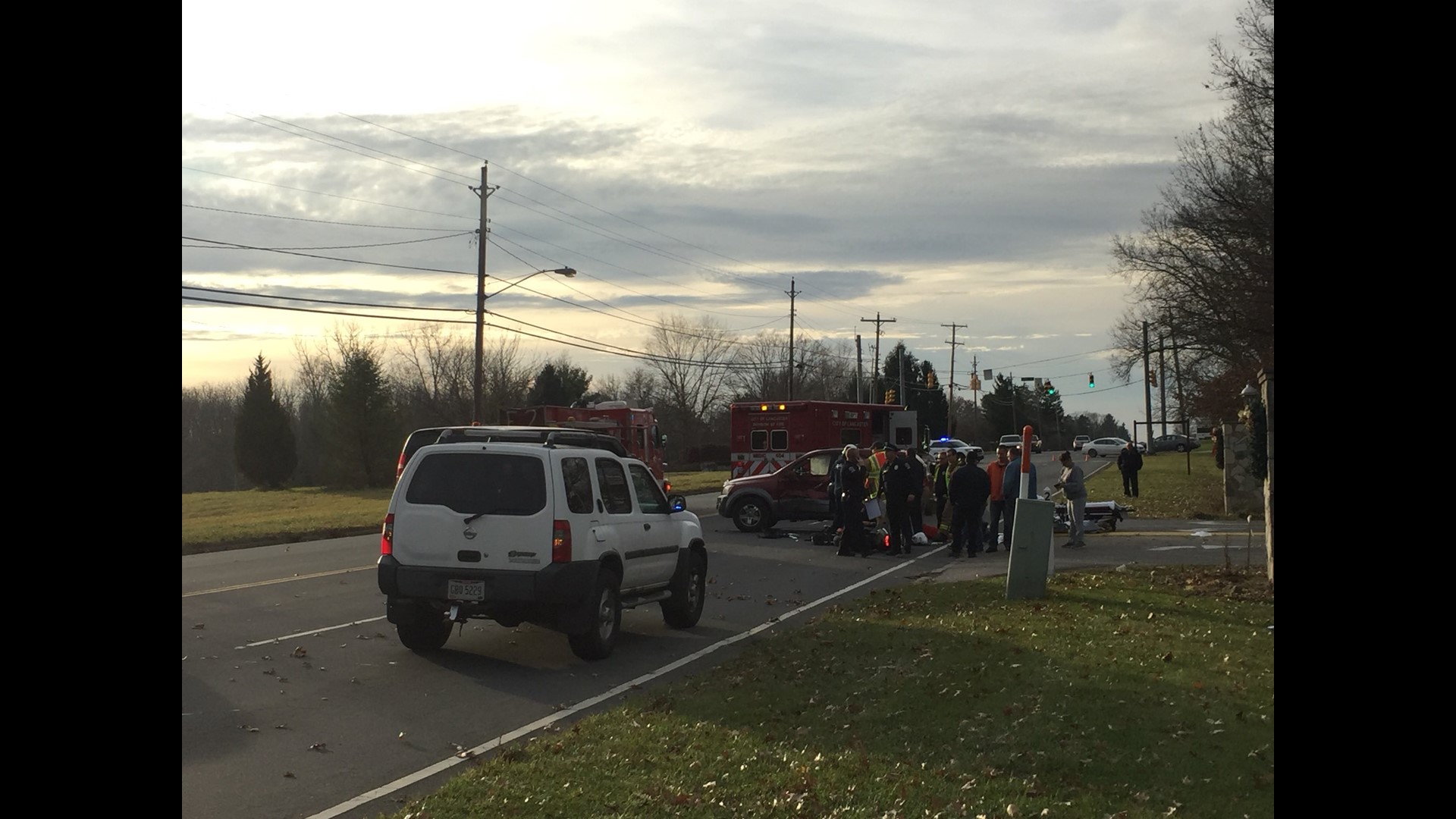 Motorcycle crash in Lancaster sends one to hospital