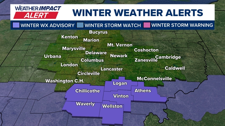 Winter Weather Advisory issued for Tuesday as light snow is expected south of I-70.