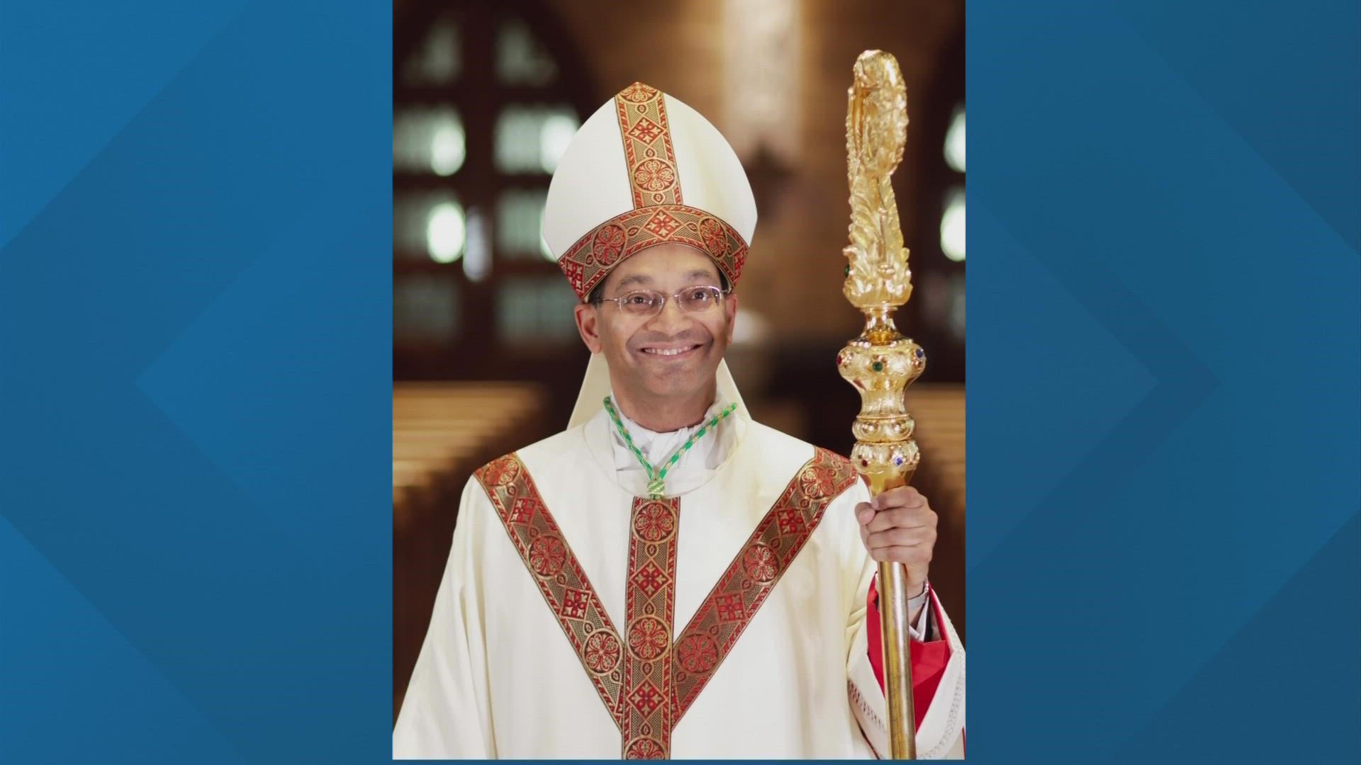 Father Earl Fernandes, a priest of the Archdiocese of Cincinnati, replaced Bishop Robert J. Brennan.