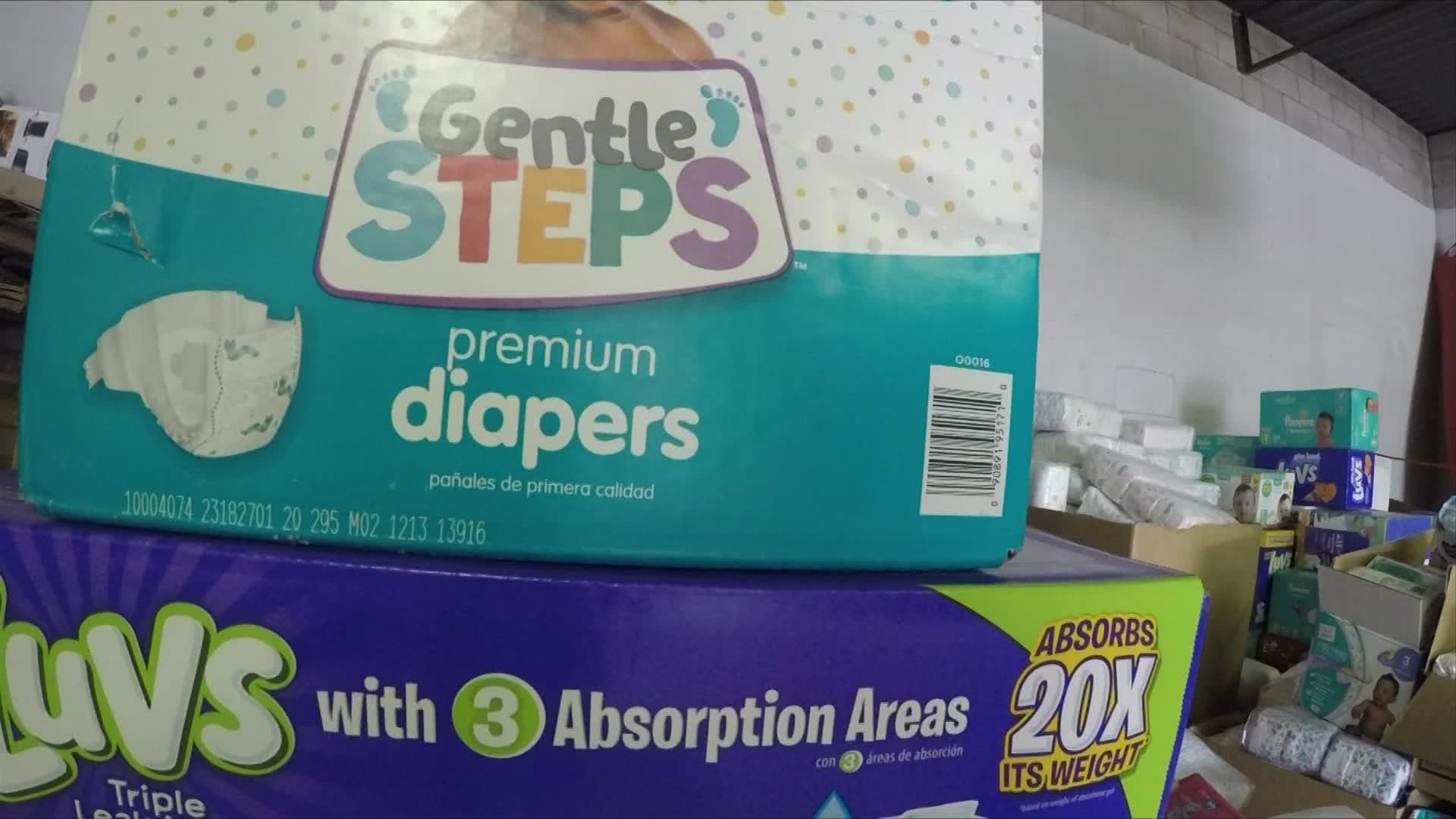 The higher diaper demand in diapers is being attributed to people not being able to find jobs that pay enough to support their families.