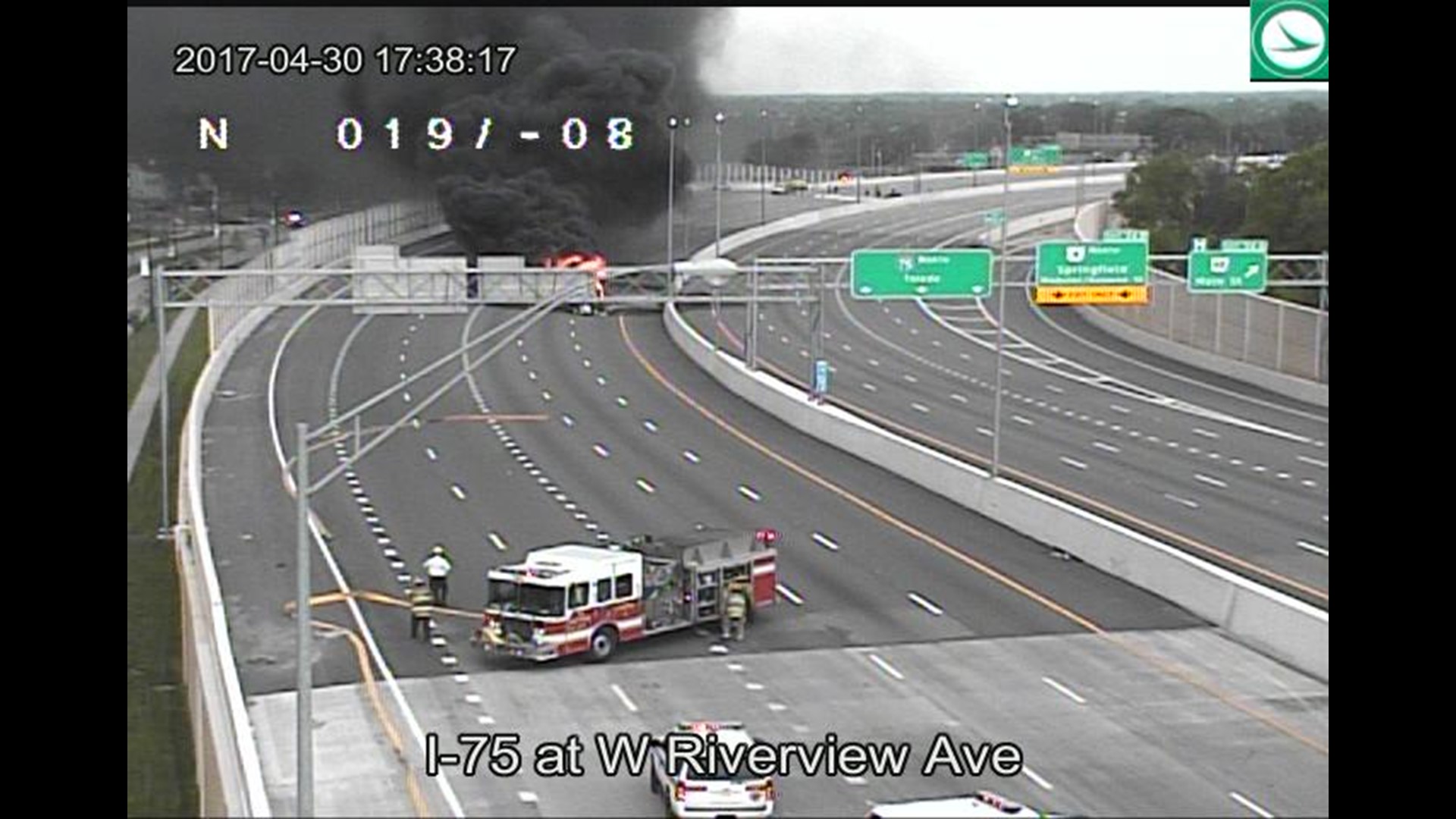 Part of highway reopens after deadly, fiery crash on I75 in Dayton