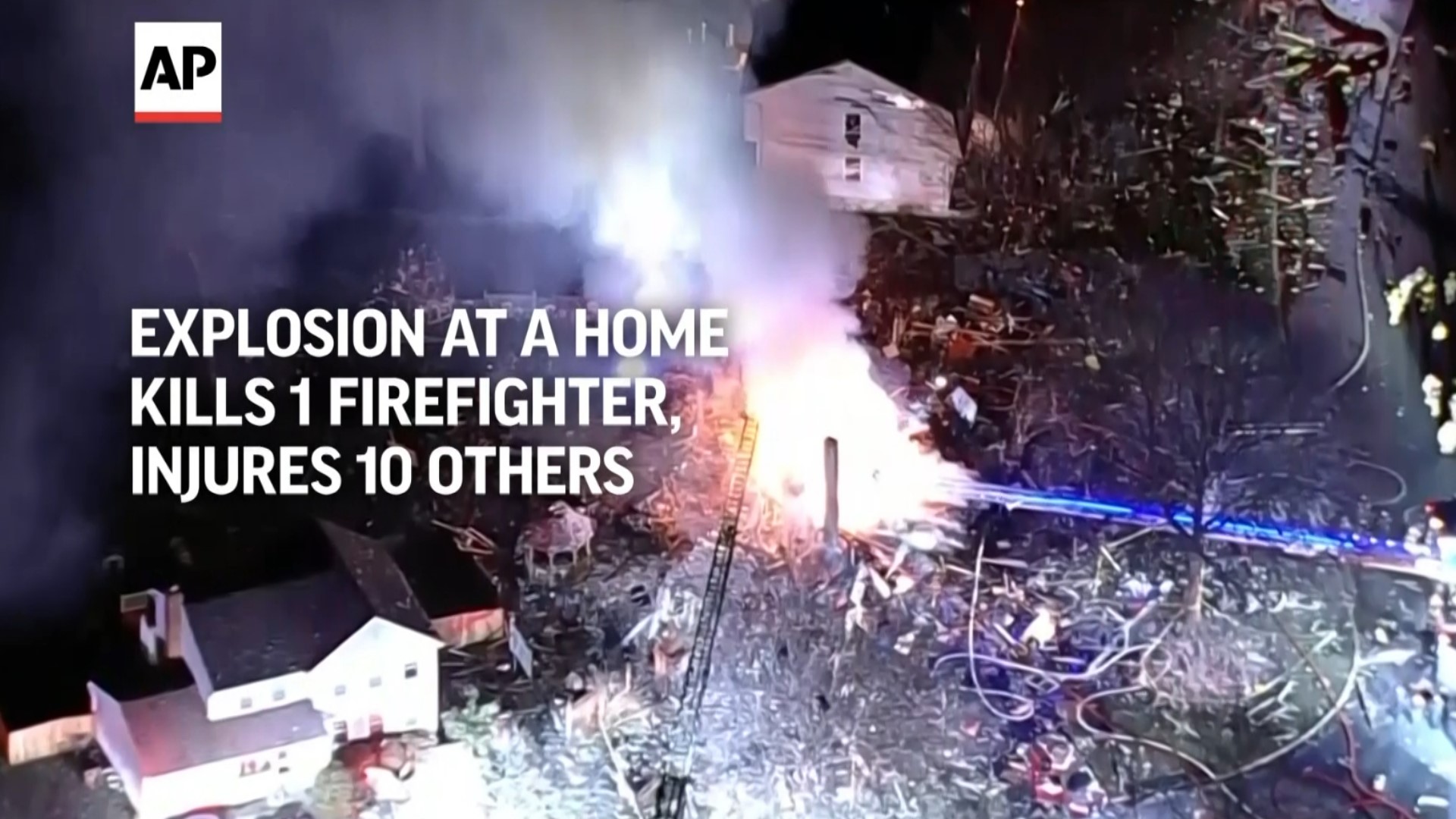 One firefighter was killed and four others remain hospitalized after a fiery explosion took place in a house while firefighters were inside.