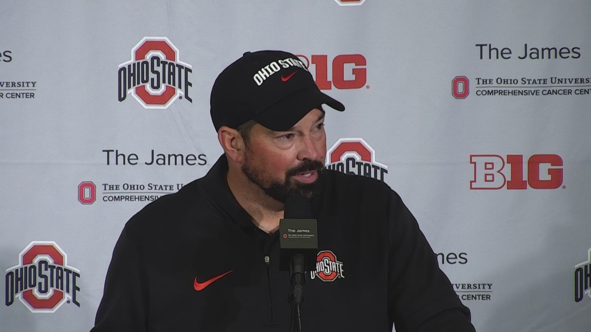 Ohio State head coach Ryan Day speaks about the Buckeyes' 37-17 win over Maryland.