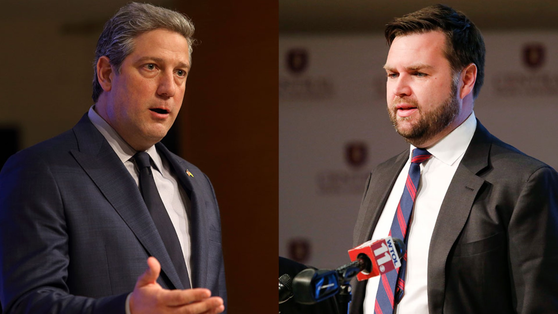 Democrat Tim Ryan and Republican JD Vance will debate Monday night in Cleveland.