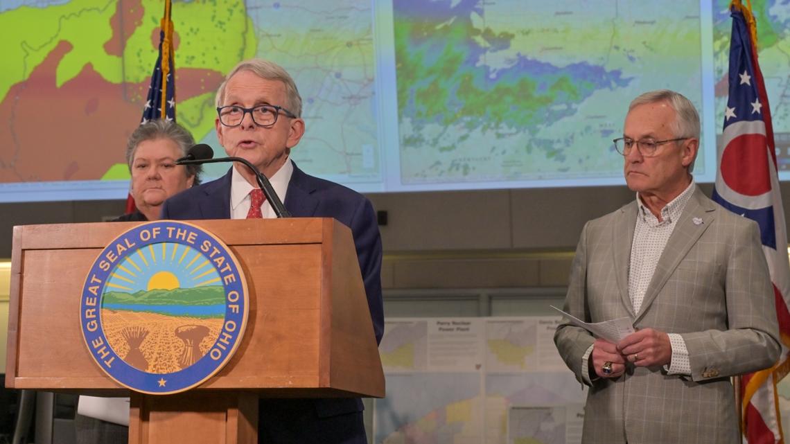 DeWine, Tressel discuss heavy rains, flooding in Ohio | 10tv.com