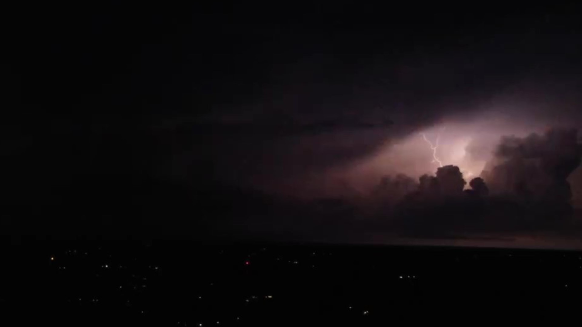 Drone video sent in by John Embaugh shows lightning during storms in Sunbury