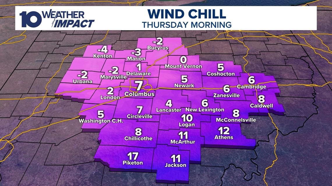 Columbus, OH Weather forecast | Wind chills near 0 degrees this week ...