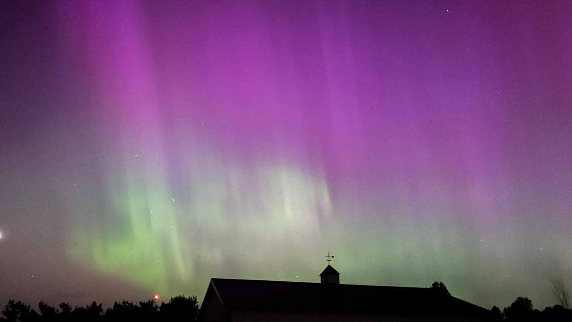 A strong solar storm made way for Ohioans across the state to experience the northern lights Friday night.