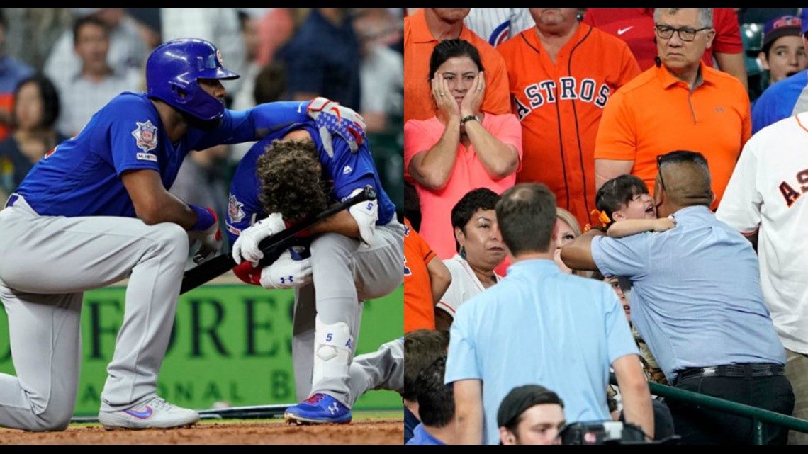 Cubs player in tears after foul ball hits young girl 