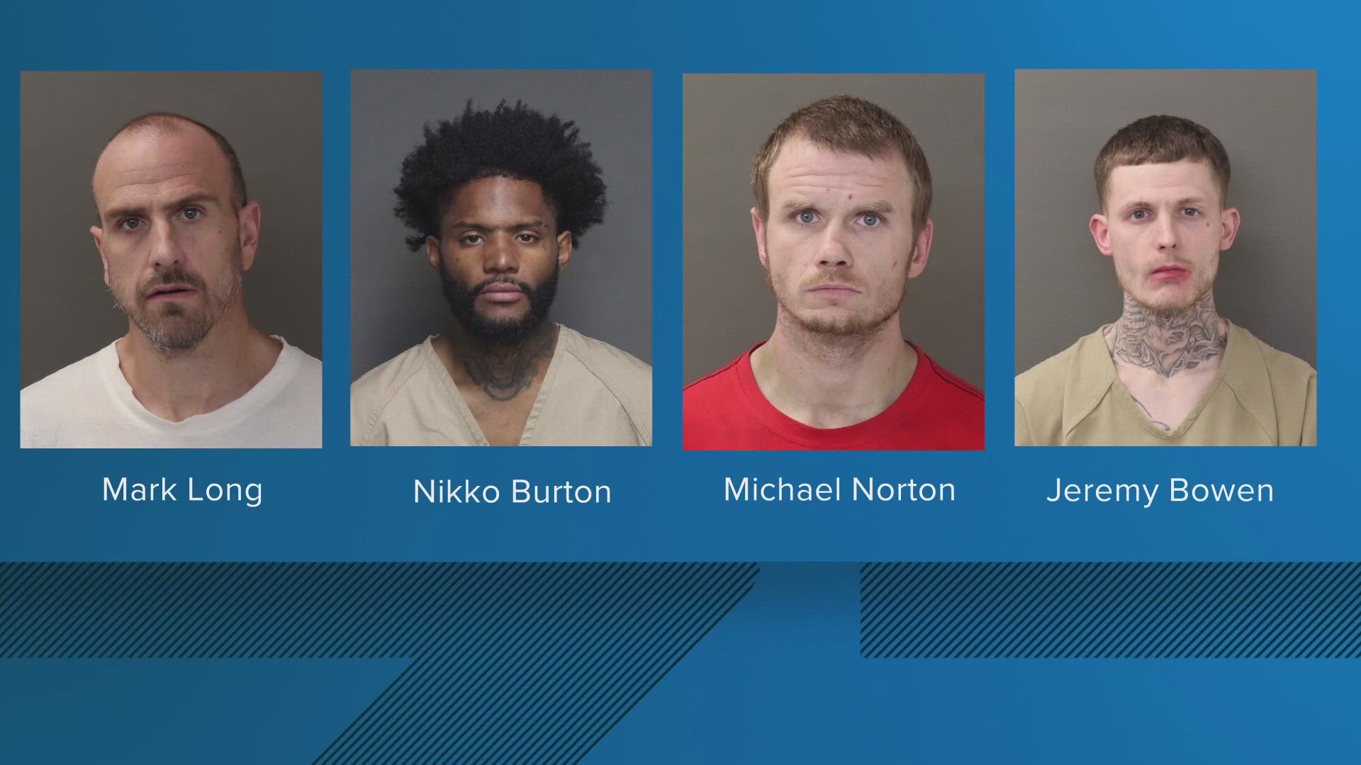 Officers were called around 8:50 p.m. about four inmates on the run from Franklin County Community Based Correctional Facility, off Alum Creek Drive.