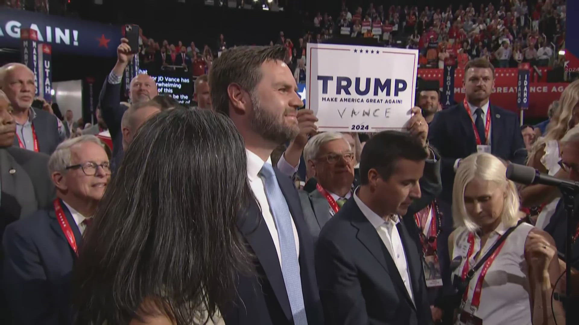 Former President Donald Trump announced that he has selected Sen. JD Vance of Ohio to be his running mate for the 2024 presidential election.