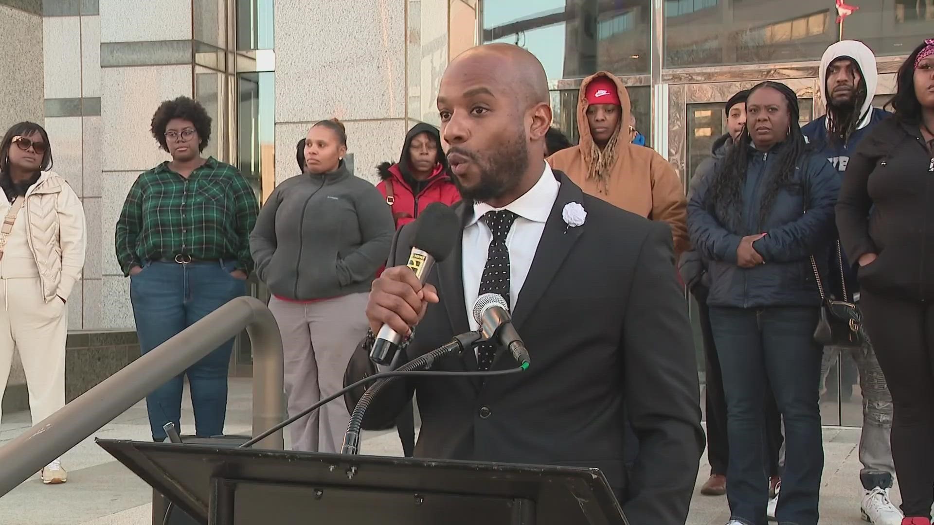 Cleveland's attorney said he may never walk again after he was shot in the back on Feb. 5th by officer Joshua Ohlinger.