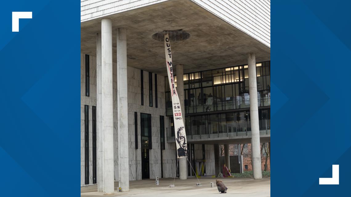 'Oust Wexner' banner hung at Ohio State, drawing connection to Jeffrey Epstein