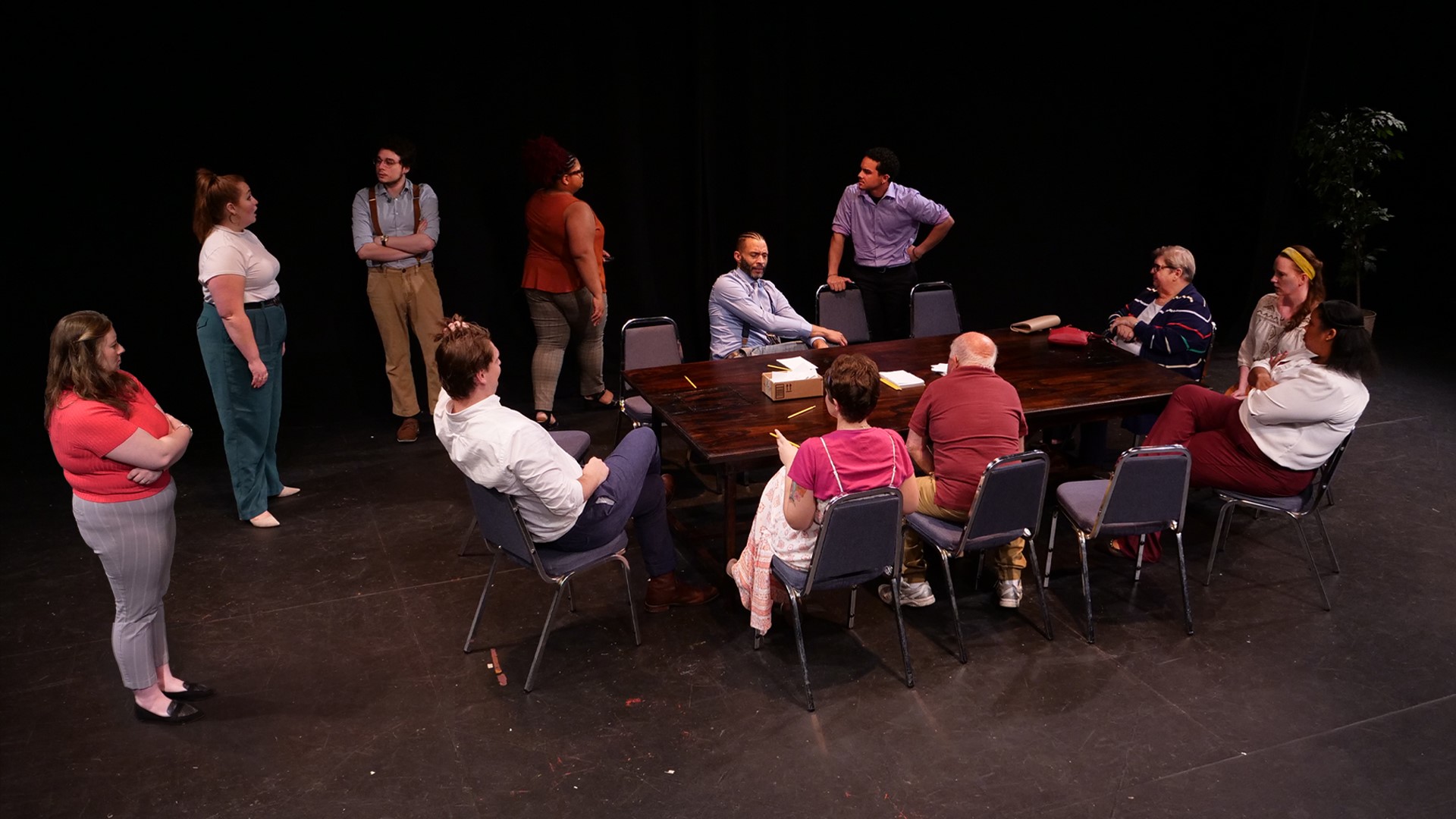 For the first production of its first theatrical season, Aethereal Jest Arts Council is staging an all-new adaptation of the time-tested tale "Twelve Angry Jurors."