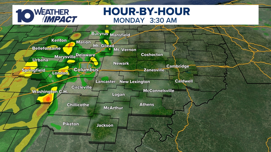Gusty showers, storms roll through central Ohio | 10tv.com