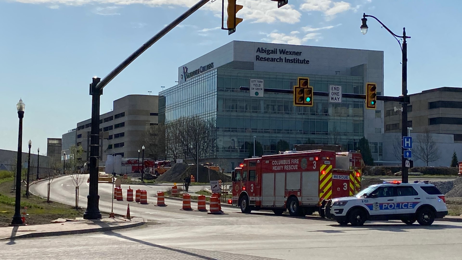 Construction crews were working in the area when they reportedly cut a 4-inch, high pressure gas line.