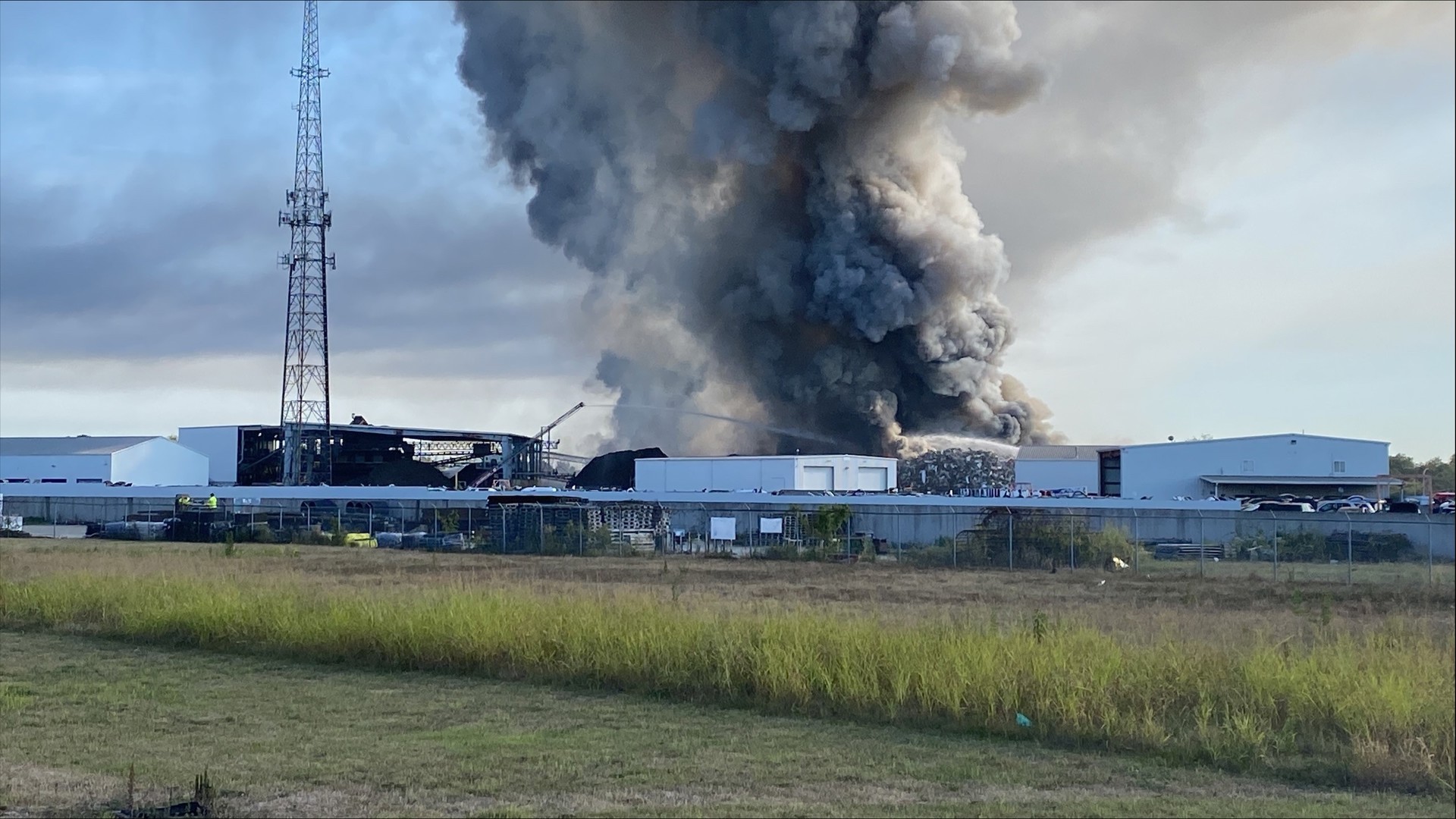 Crews have been battling a fire at a Columbus auto scrapyard for more than 12 hours.