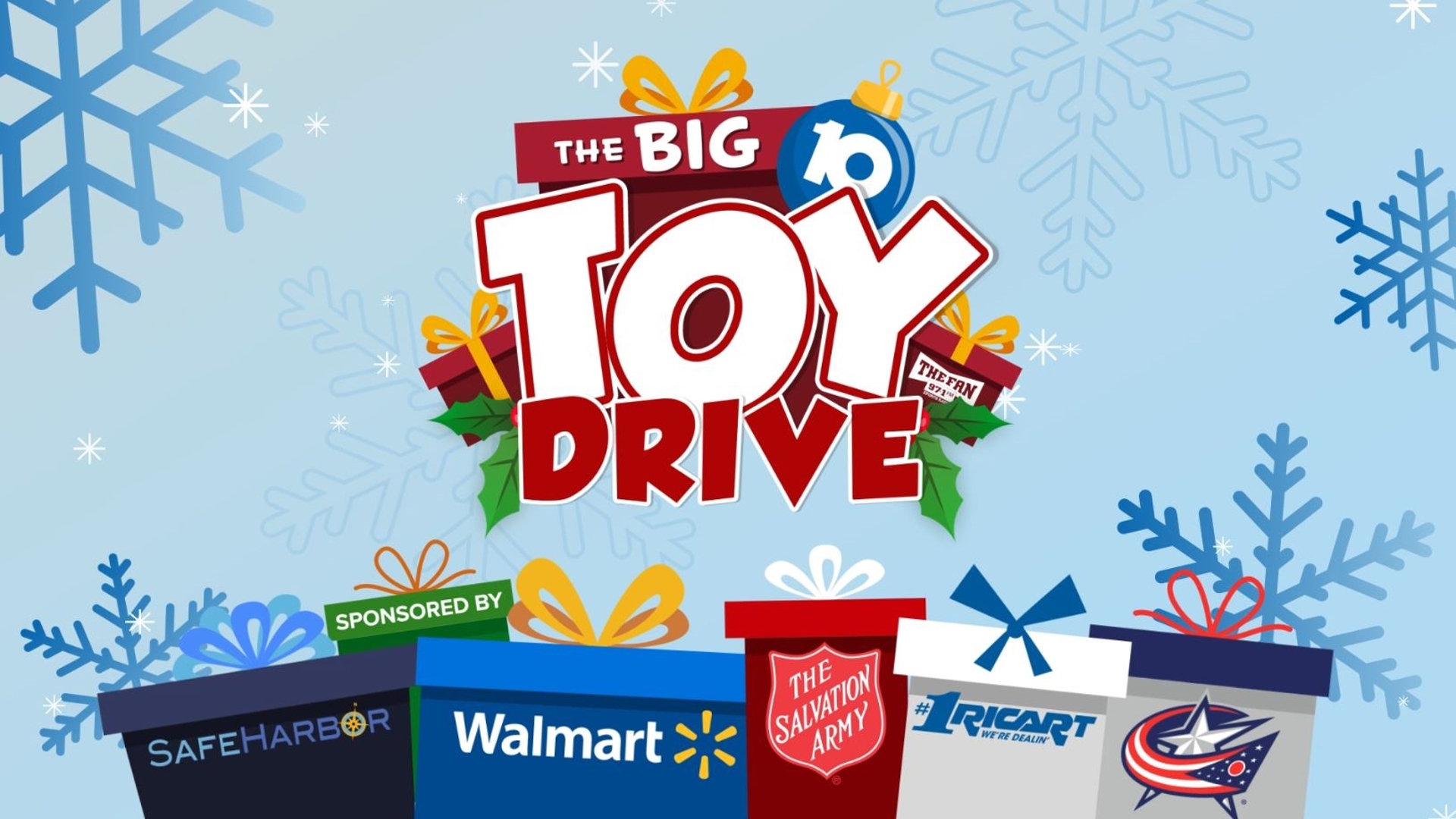 10TV has teamed up with the Salvation Army, Safe Harbor Retirement Group, Ricart Automotive, Walmart and the Columbus Blue Jackets to help kids in need.