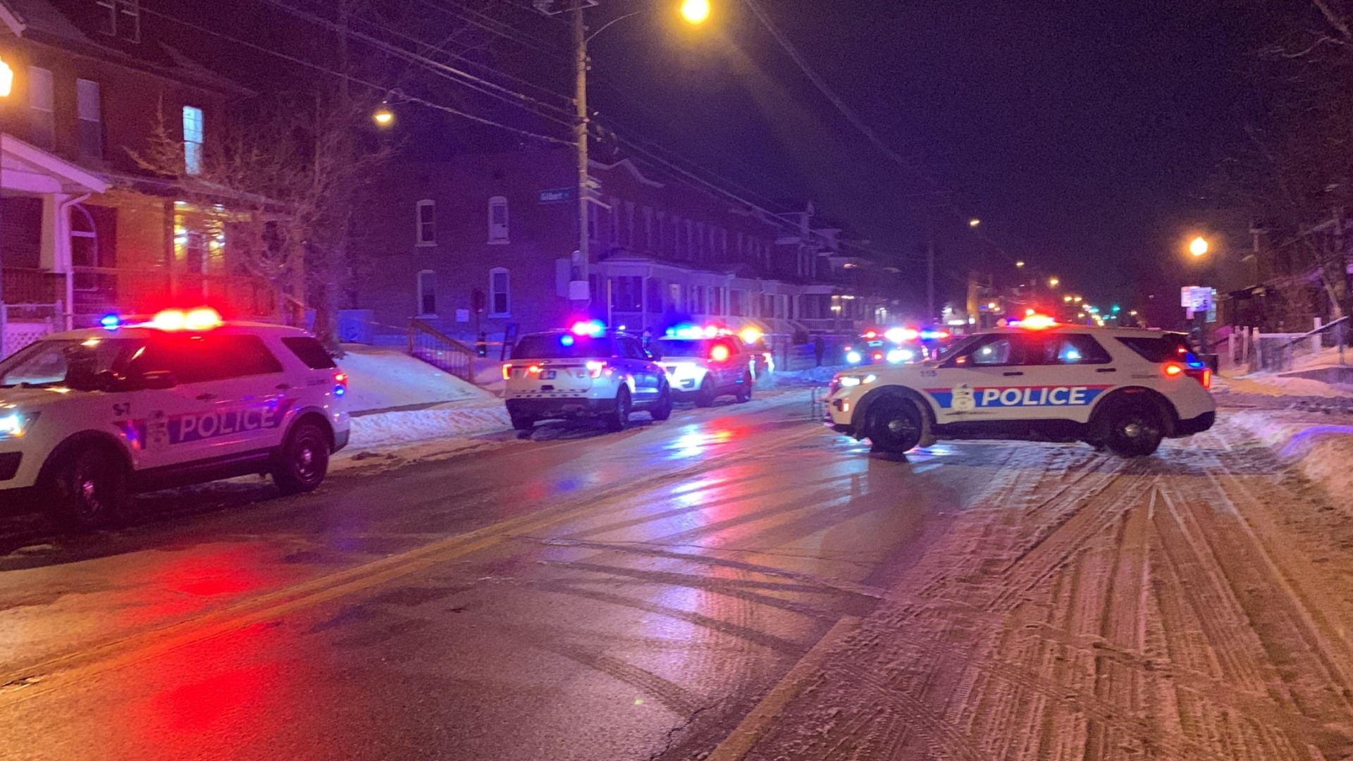 Police said officers responded to a report of a shooting in the 700 block of Gilbert Street, north of Livingston Avenue, at 8:05 p.m.