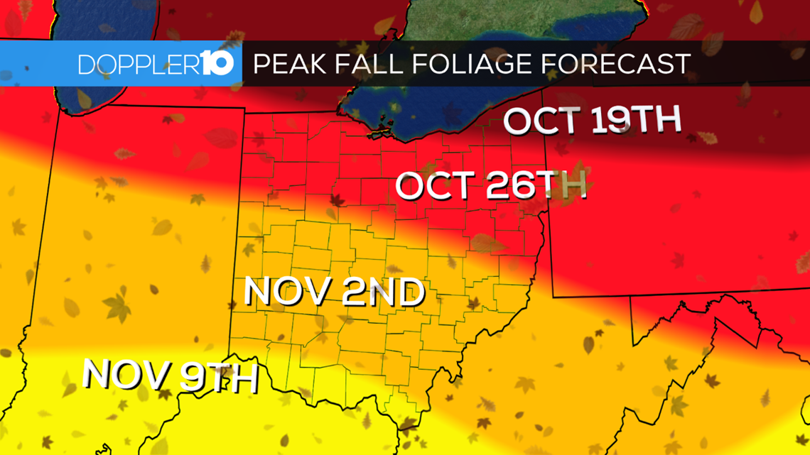 Complete Ohio Fall Colors Map Peak Prediction Guide Mill Creek Hot