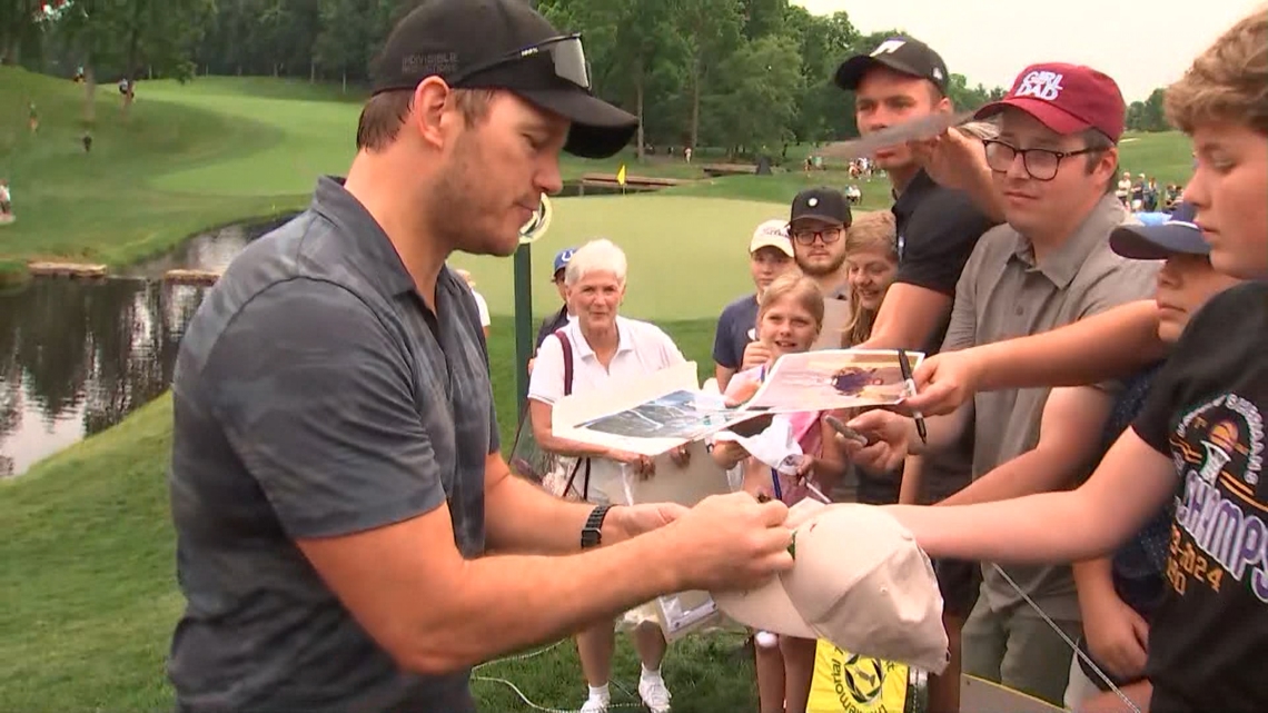 Chris Pratt among stars at Memorial Tournament proam