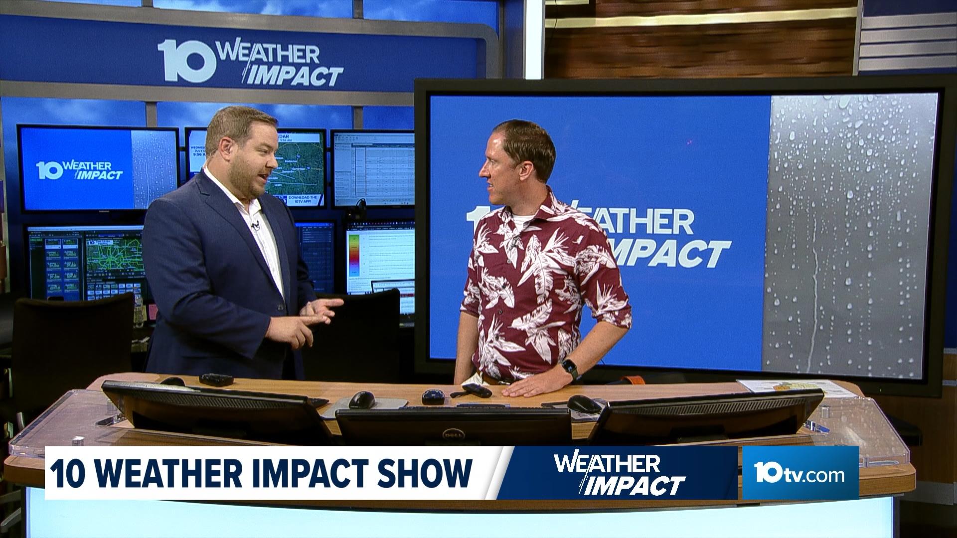Meteorologists Aaron White and Michael Behrens discuss the weather for the July 4th weekend and flooding from Tuesday's rain showers.