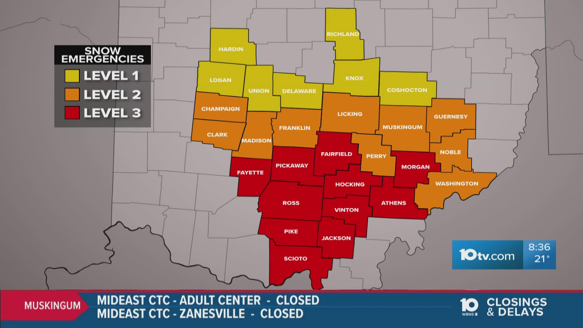 Winter storm hits central Ohio causing school closures, snow