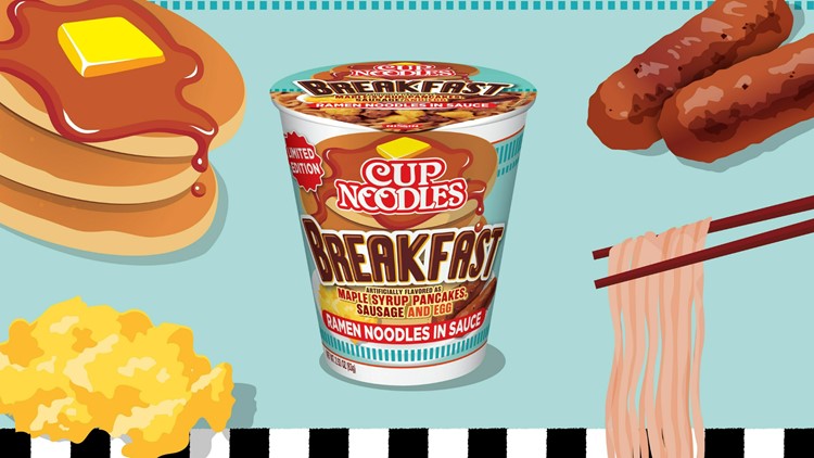 Cup Noodles releases breakfast ramen flavored like egg, sausage and maple syrup pancakes