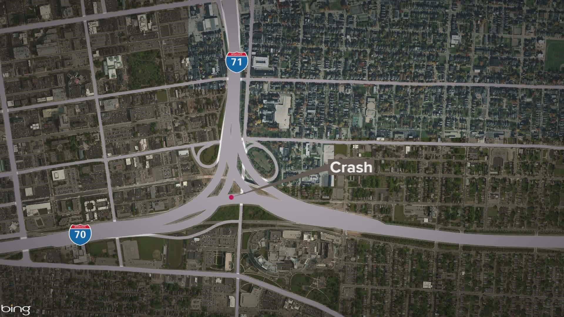 Columbus police say the crash happened Sunday just after 4 a.m.