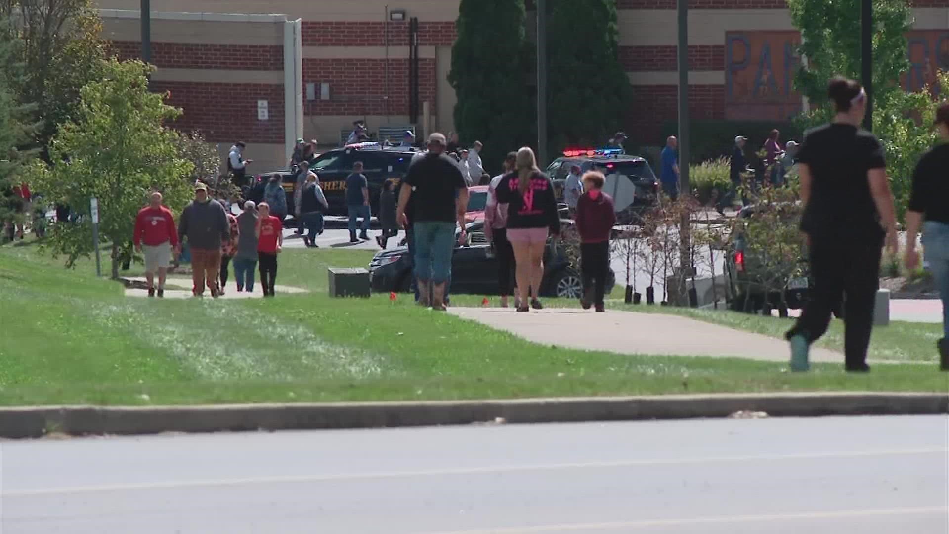 As soon as word spread about a possible active shooter, parents rushed to Licking Valley schools to see their kids.