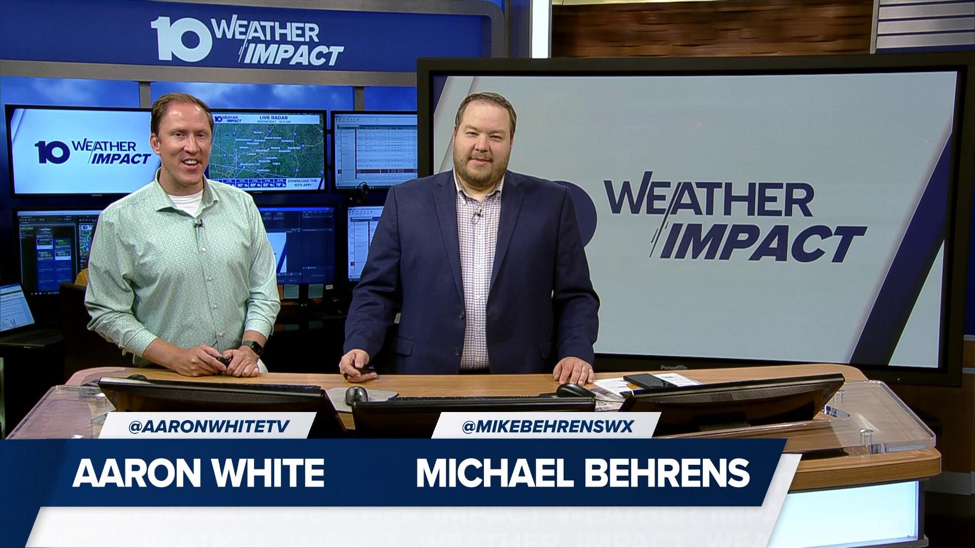 Meteorologists Aaron White and Michael Behrens forecast when we will get a break from the hot and humid weather.