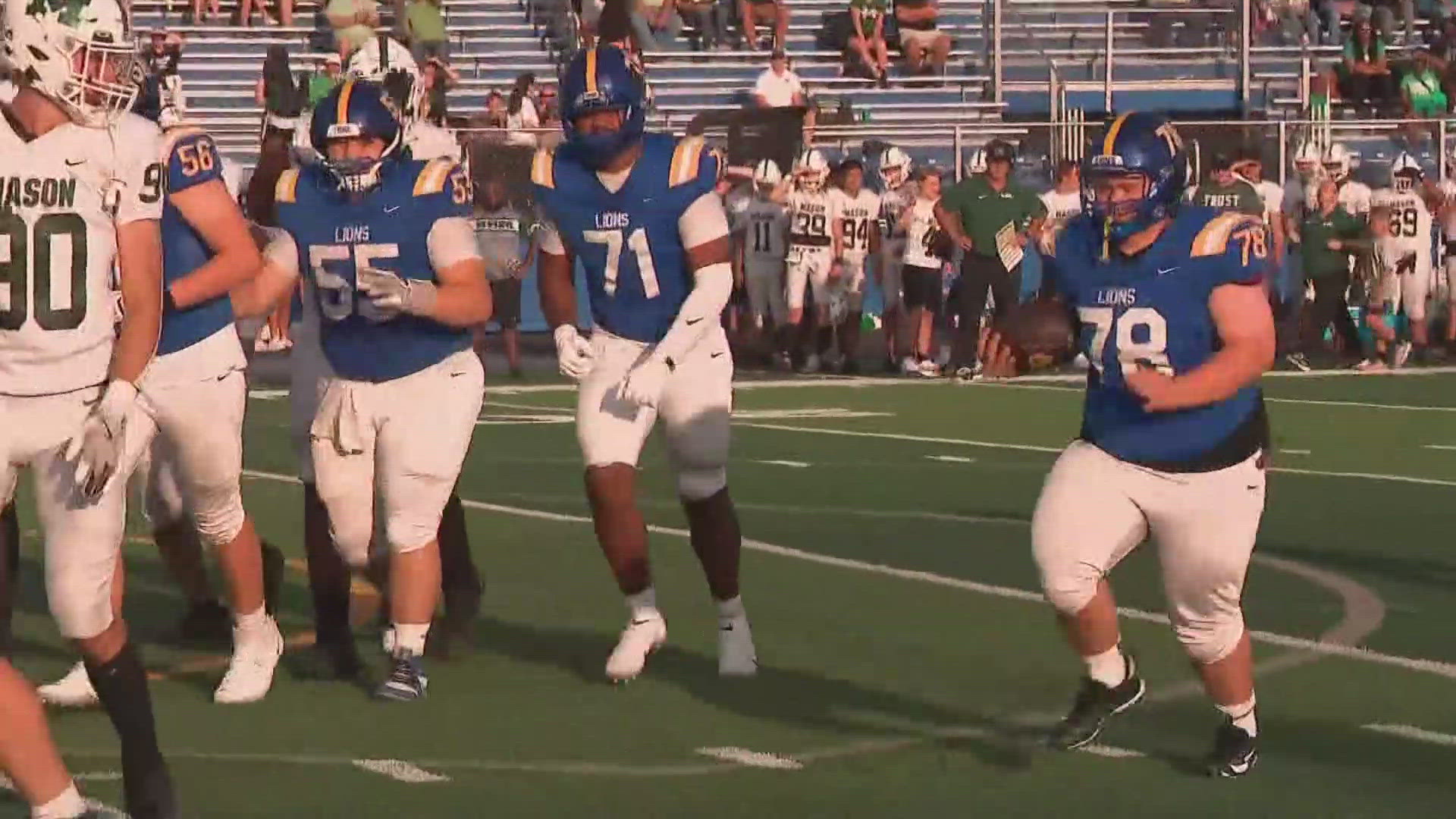 The first touchdown of the season this year was one to remember at Gahanna Lincoln High School.