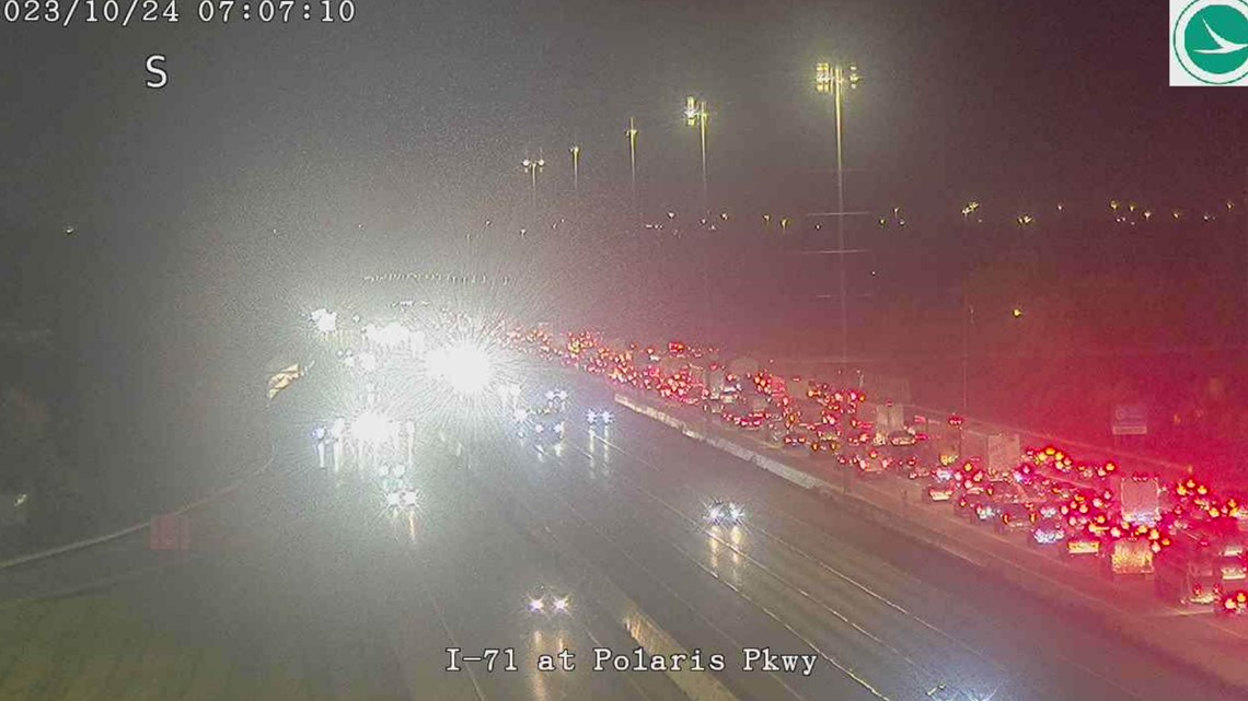 Heavy delays on I-71 South at Polaris Parkway due to 3-vehicle crash - Vimarsana News