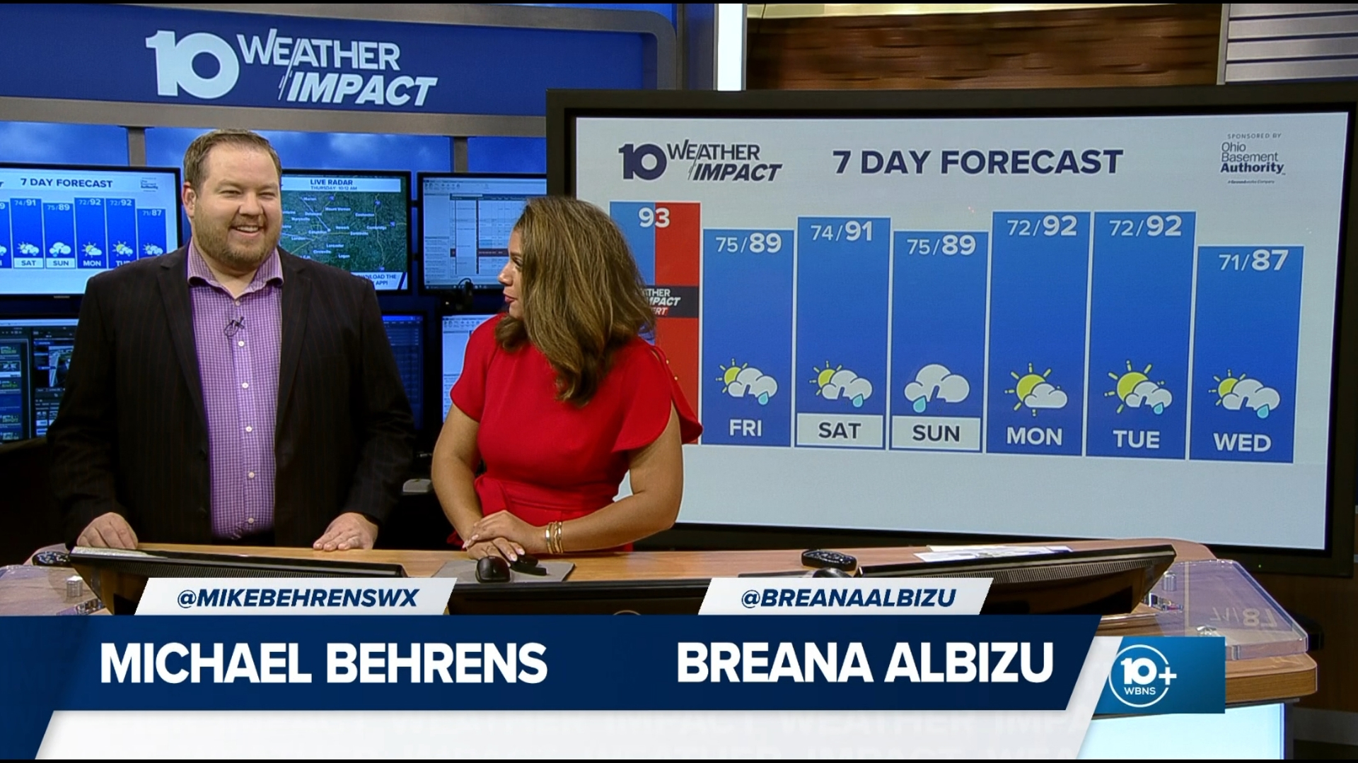 10TV Meteorologist Michael Behrens talks about today's Weather Impact Alert with traffic anchor Breana Albizu.