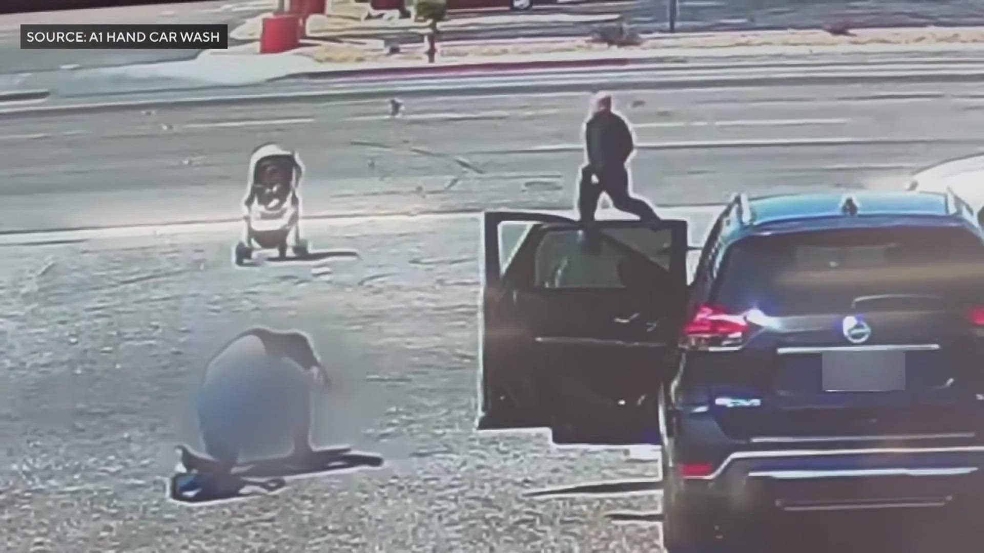 The man, who had just moved to California, jumped to action to save a baby in a stroller from entering a busy roadway after their great aunt fell down.