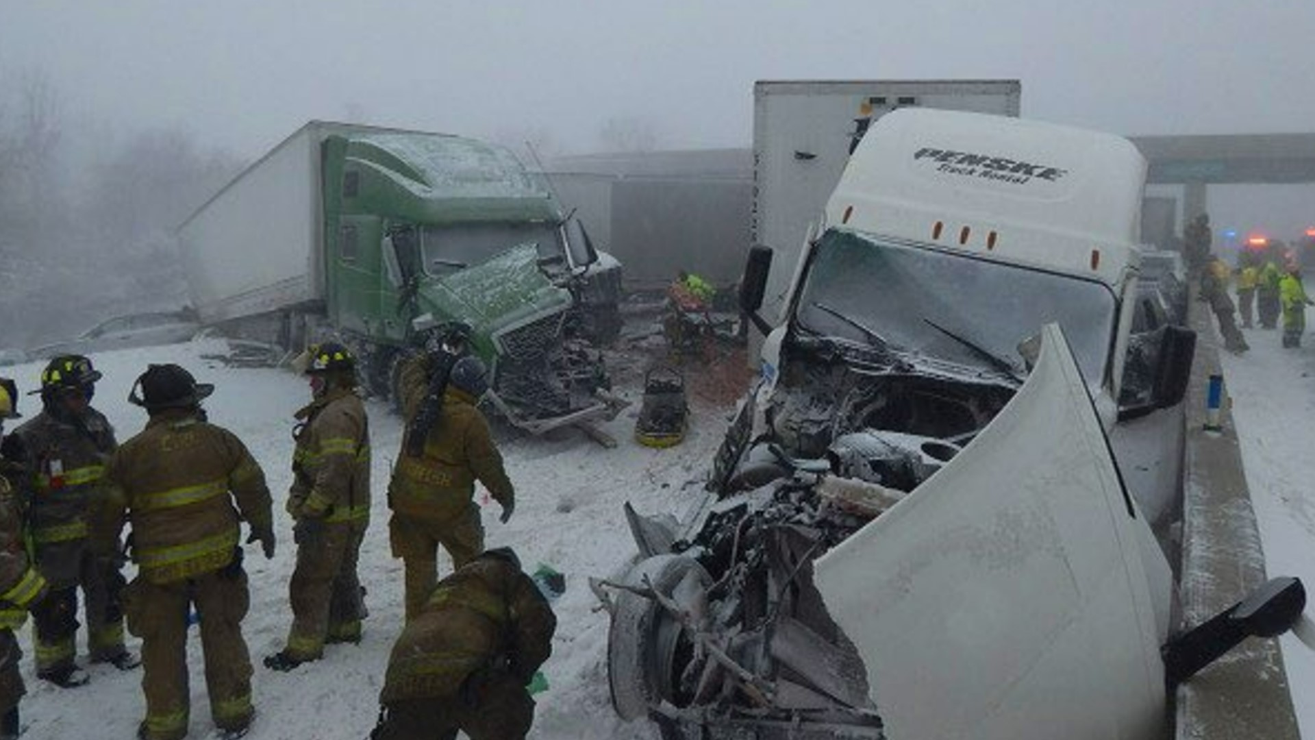 The Ohio State Highway Patrol said there are multiple crashes on the Ohio Turnpike between state Route 53 and state Route 4.