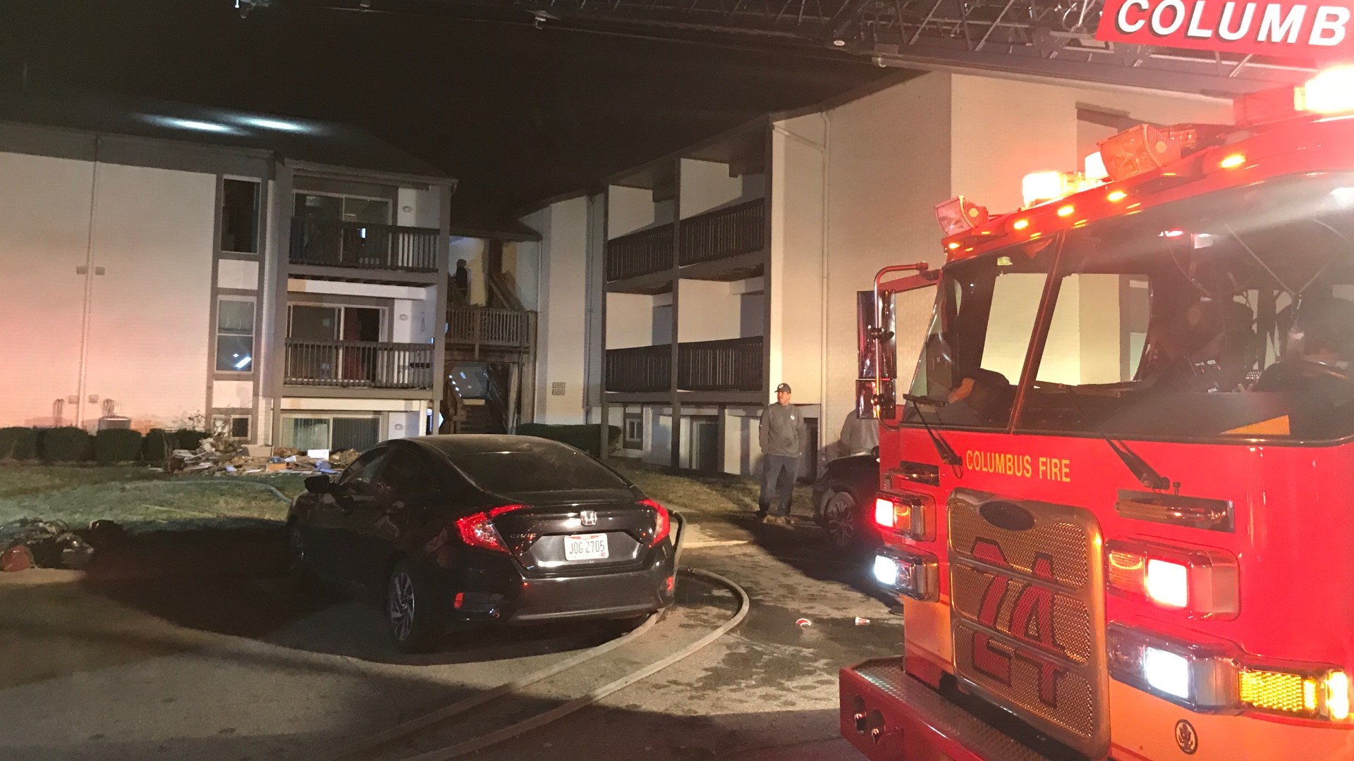 The fire happened on the 1800 block of Solera Drive around 2 a.m., according to Columbus Fire Battalion Chief Steven Martin.
