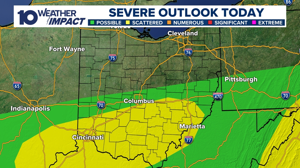 Threat of severe weather passes with only rain showers remaining