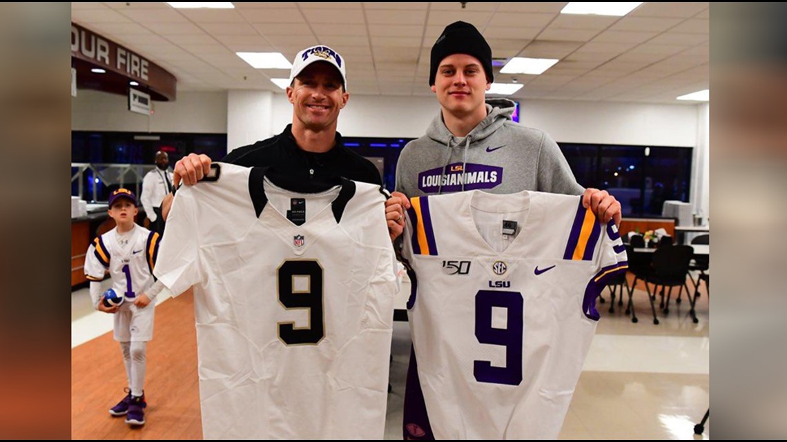 Joe Burrow meets his idol Drew Brees ahead of national championship game